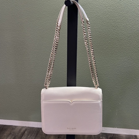 Beautiful Kate Spade “Lovitt” soft pebbled leather medium shoulder bag white - Picture 2 of 8